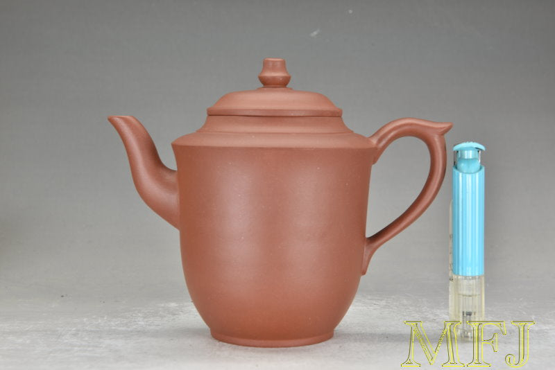 1980年代早期紫砂一廠作品-----紅泥中高流京盅(中國宜興、菊慧)